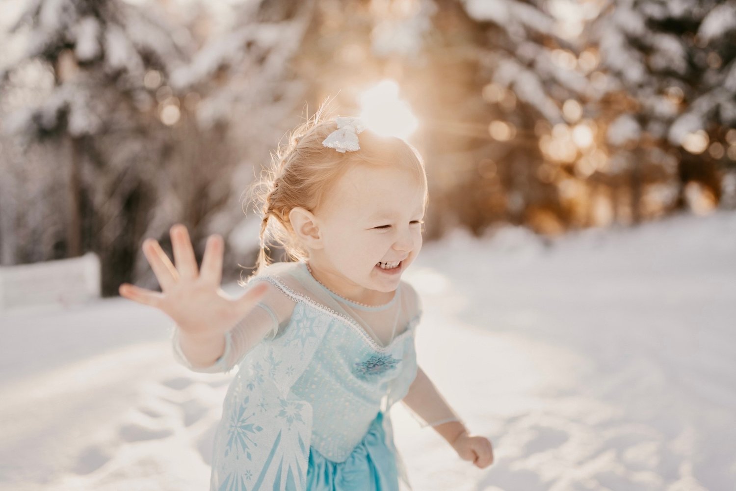 "Queen Elsa (Rowyn Ray, age 2) having a snow day." — Jordan Ray
